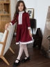 Платье для девочки школьное БУШОН SK43, цвет бордовый