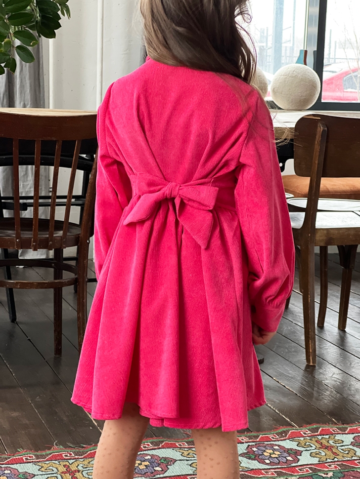 Платье для девочки школьное БУШОН ST73, цвет малиновый