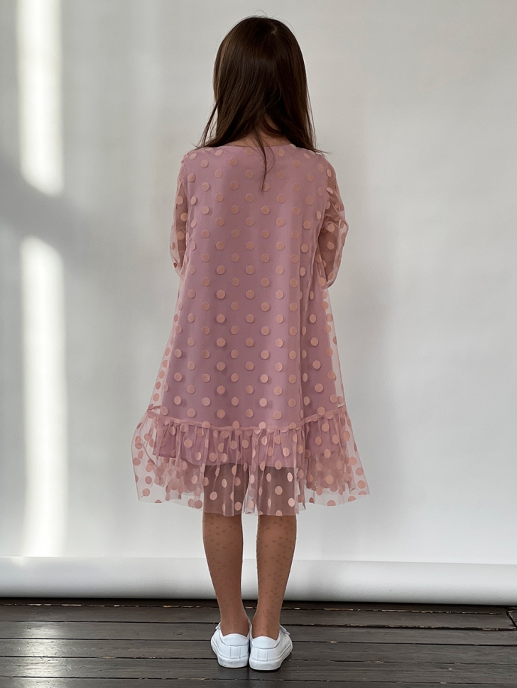 Платье для девочки нарядное БУШОН ST53, цвет пудровый