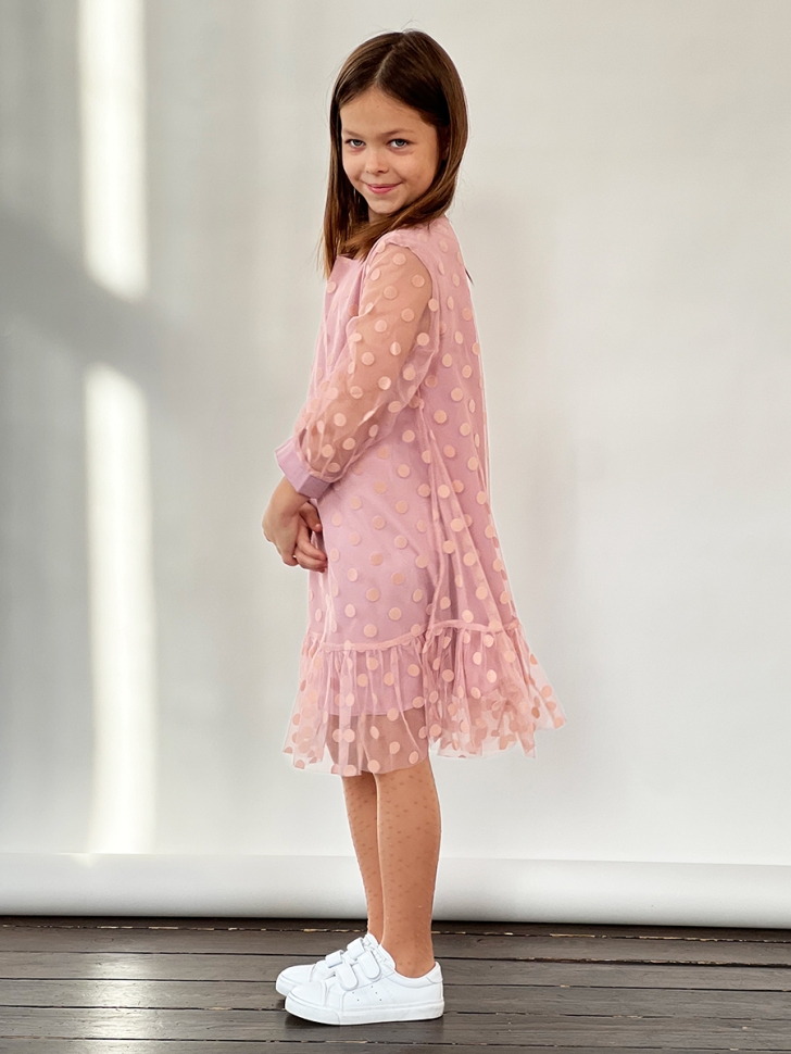 Платье для девочки нарядное БУШОН ST53, цвет пудровый