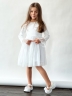 Платье для девочки нарядное БУШОН ST56, цвет белый 