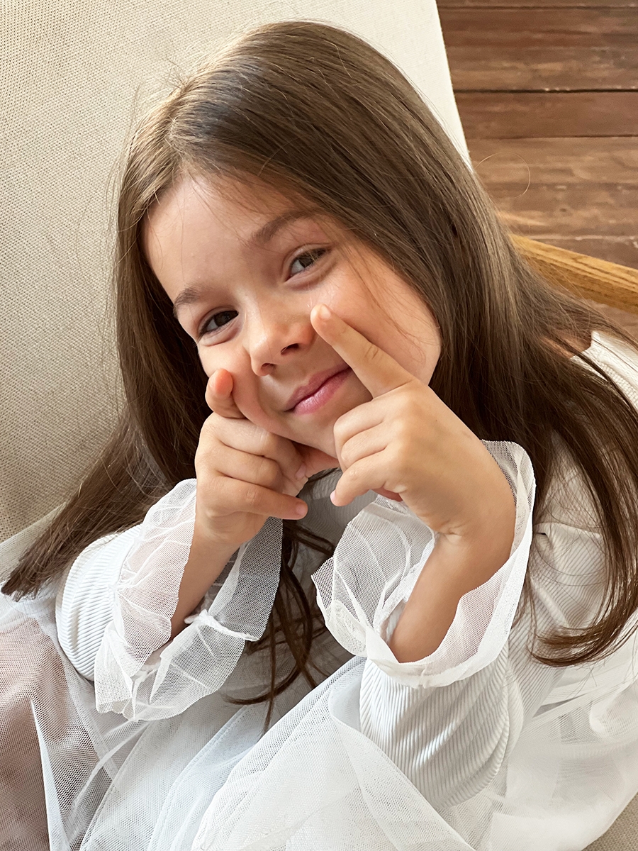 Платье для девочки нарядное БУШОН ST56, цвет белый 