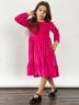 Платье велюровое нарядное БУШОН ST63, цвет малиновый 