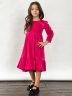 Платье велюровое нарядное БУШОН ST63, цвет малиновый 