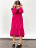 Платье велюровое нарядное БУШОН ST63, цвет малиновый 