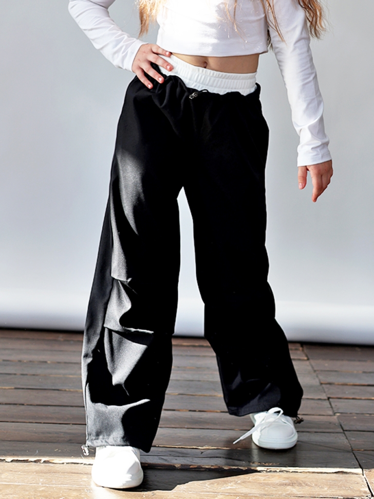 Брюки для девочек БУШОН ST115, цвет черный-2