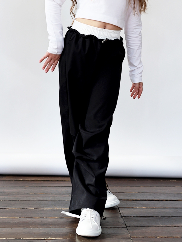 Брюки для девочек БУШОН ST115, цвет черный-2