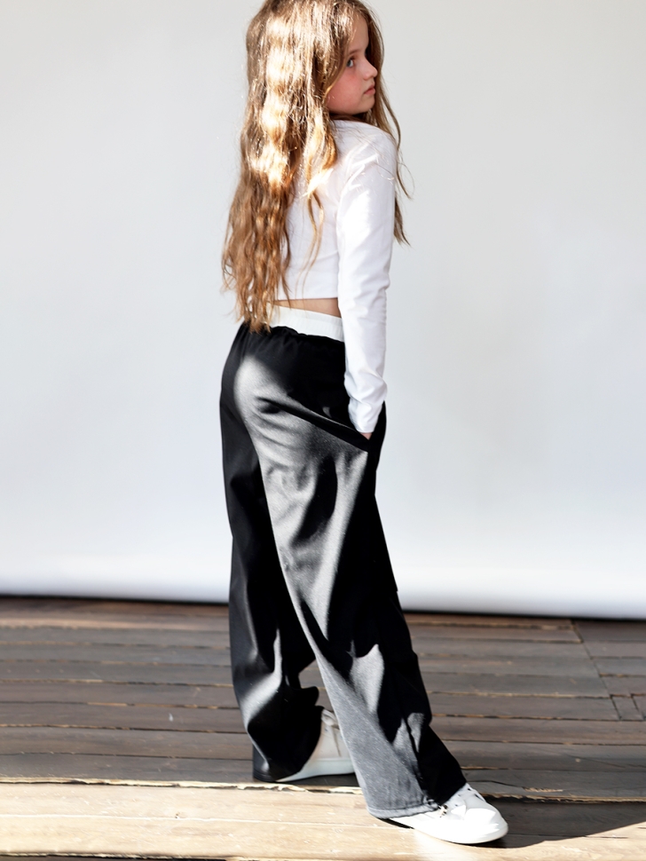 Брюки для девочек БУШОН ST115, цвет черный-2