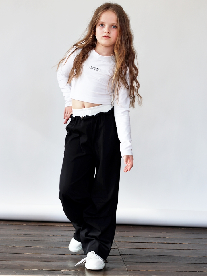 Брюки для девочек БУШОН ST115, цвет черный-2