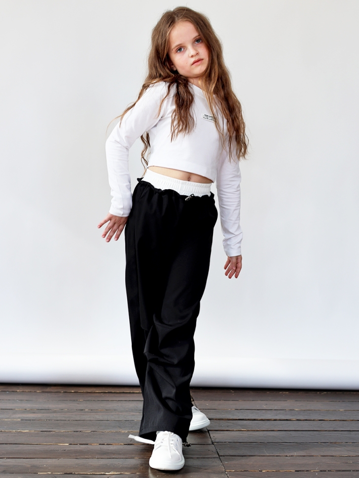 Брюки для девочек БУШОН ST115, цвет черный-2