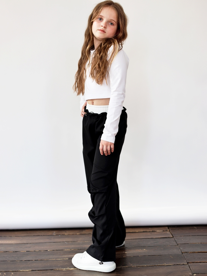 Брюки для девочек БУШОН ST115, цвет черный-2