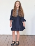 Платье для девочки школьное БУШОН ST52, цвет темно-синий