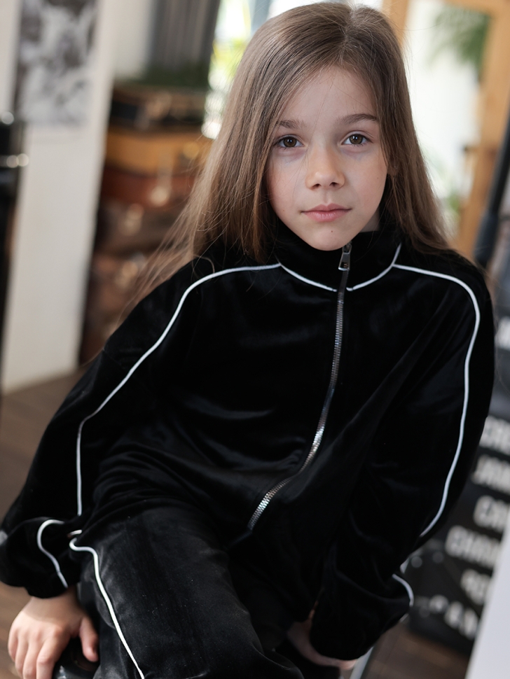 Спортивный костюм для девочки БУШОН SP220, цвет черный