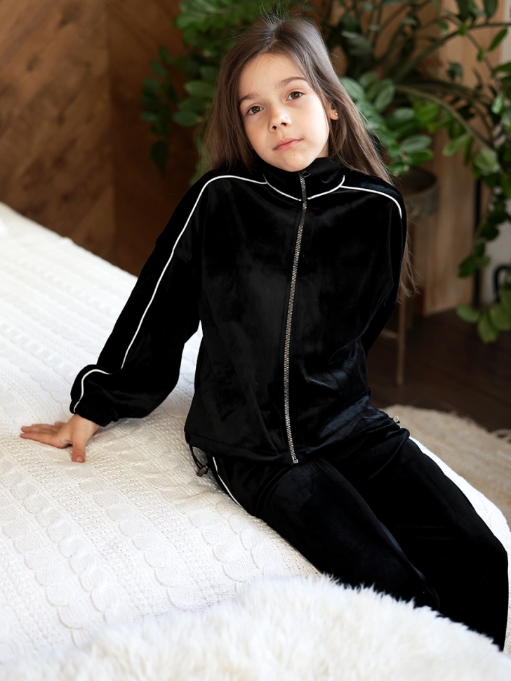 Спортивный костюм для девочки БУШОН SP220, цвет черный