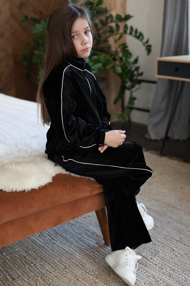 Спортивный костюм для девочки БУШОН SP220, цвет черный