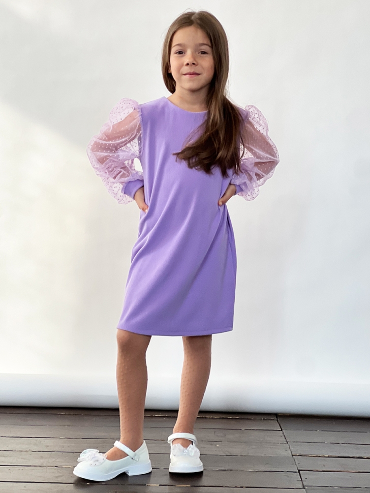 Платье для девочки нарядное БУШОН ST57, цвет сиреневый