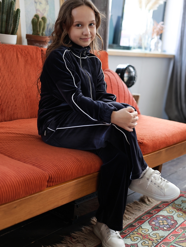 Спортивный костюм для девочки БУШОН SP220, цвет темно-синий