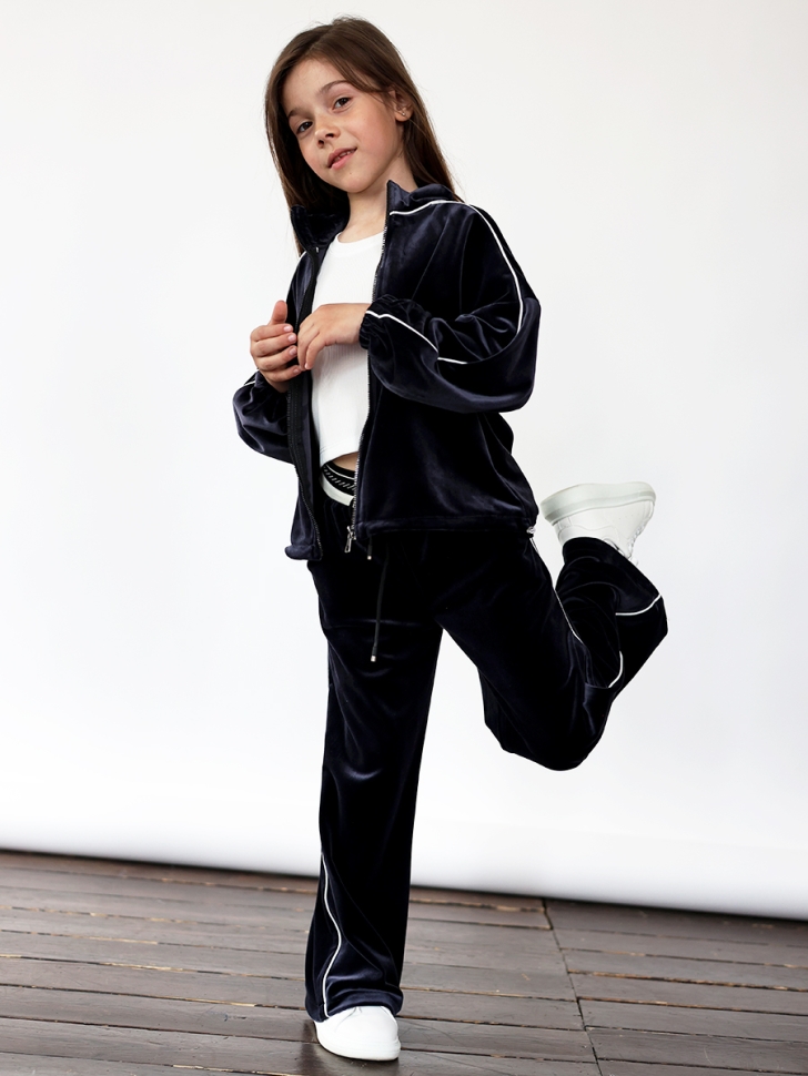 Спортивный костюм для девочки БУШОН SP220, цвет темно-синий