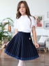 Юбка для девочек школьная БУШОН, модель SK90, цвет темно-синий