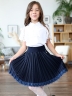 Юбка для девочек школьная БУШОН, модель SK90, цвет темно-синий