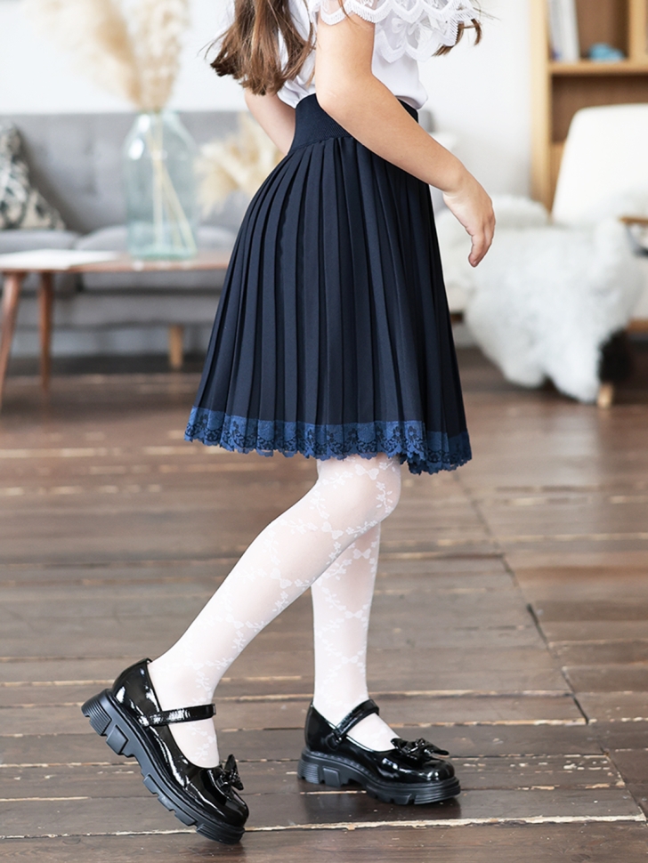 Юбка для девочек школьная БУШОН, модель SK90, цвет темно-синий