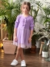 Платье для девочки нарядное БУШОН ST50, цвет сирень, принт однотонный 