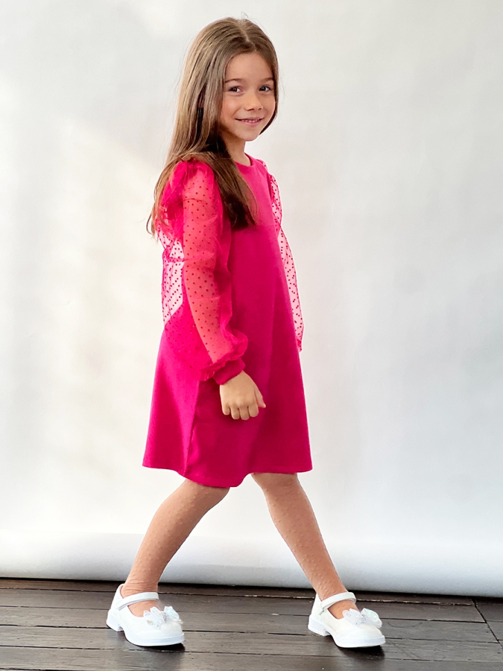 Платье для девочки нарядное БУШОН ST57, цвет фуксия 