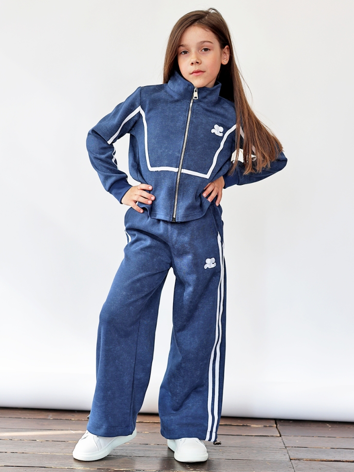 Спортивный костюм для девочки БУШОН SP221, цвет синий 