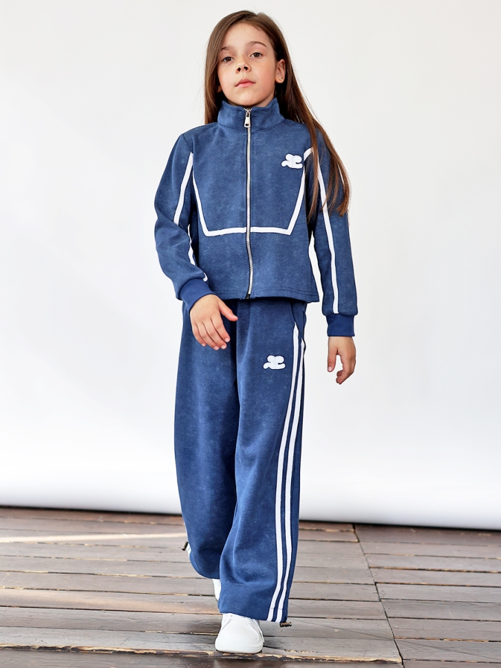 Спортивный костюм для девочки БУШОН SP221, цвет синий 