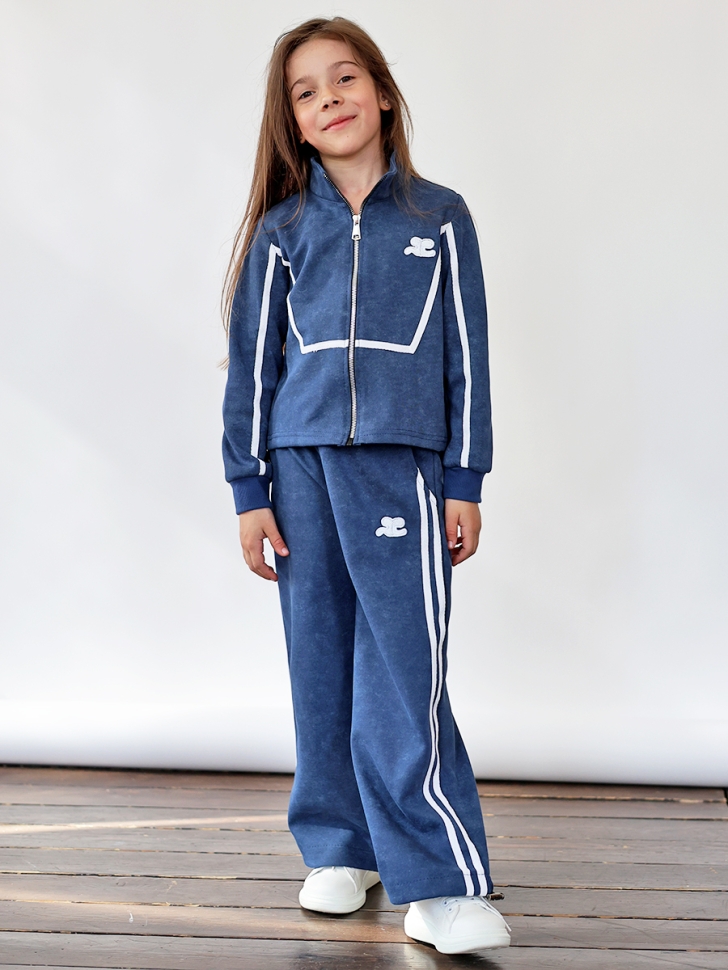 Спортивный костюм для девочки БУШОН SP221, цвет синий 
