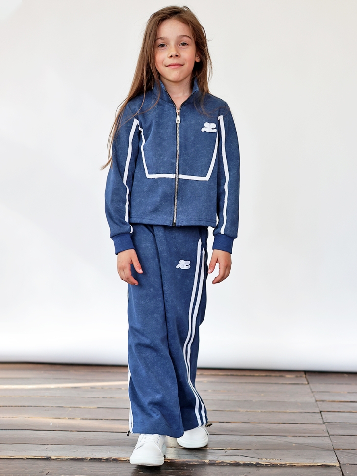 Спортивный костюм для девочки БУШОН SP221, цвет синий 