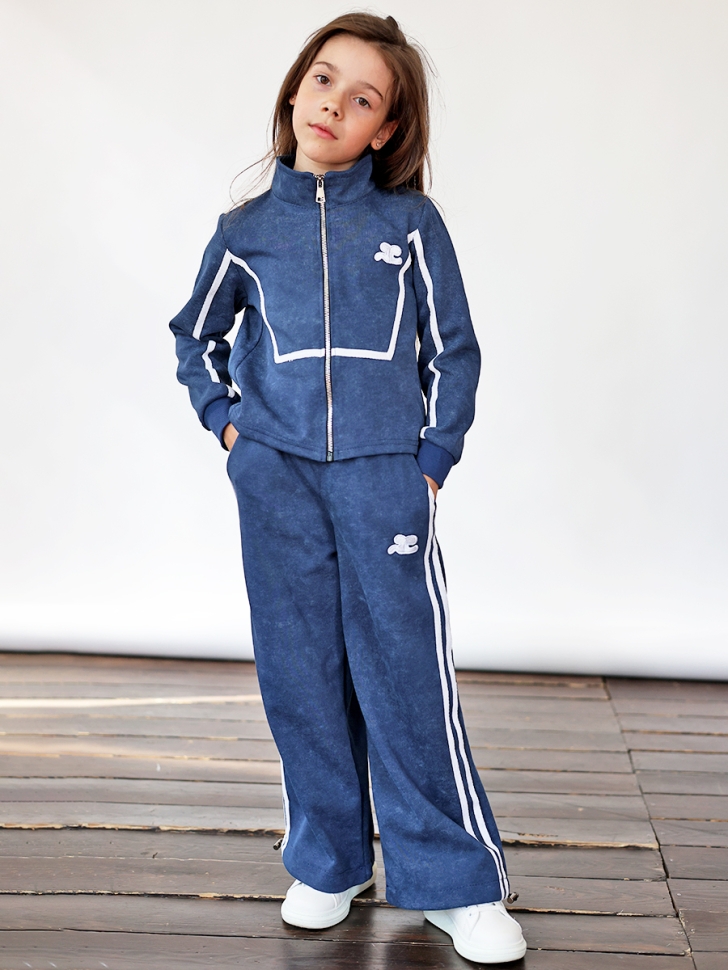 Спортивный костюм для девочки БУШОН SP221, цвет синий 