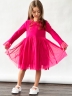 Платье для девочки нарядное БУШОН ST56, цвет фуксия