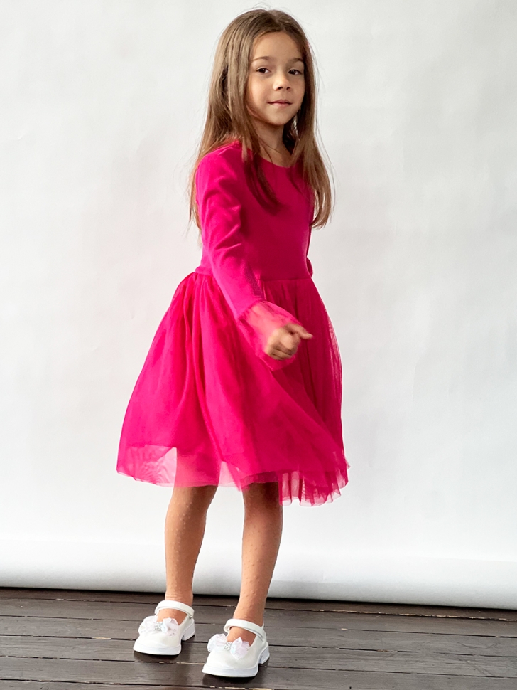 Платье для девочки нарядное БУШОН ST56, цвет фуксия