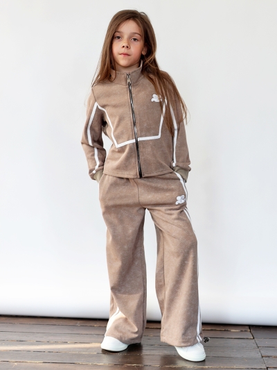 Спортивный костюм для девочки БУШОН SP221, цвет коричневый