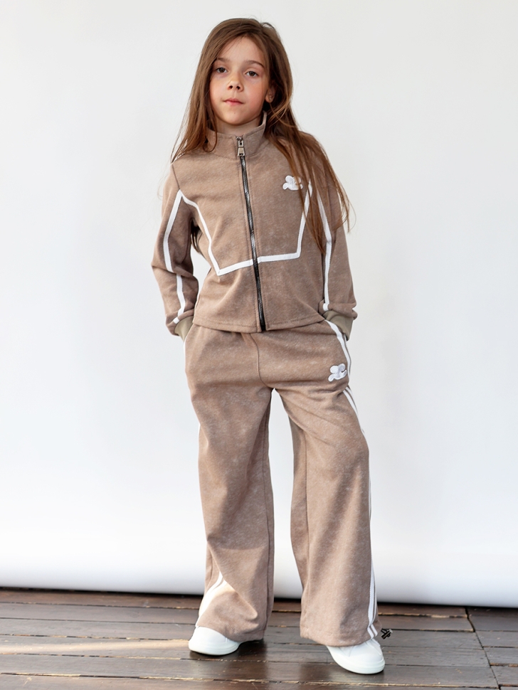 Спортивный костюм для девочки БУШОН SP221, цвет коричневый 