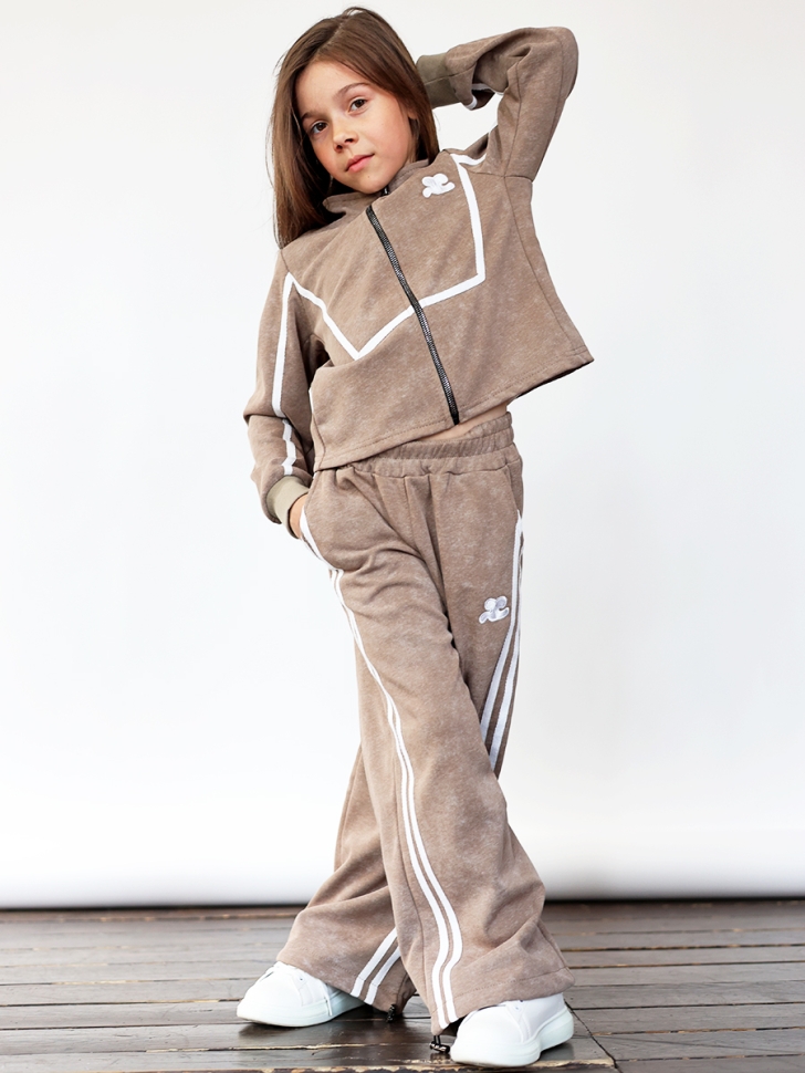 Спортивный костюм для девочки БУШОН SP221, цвет коричневый 
