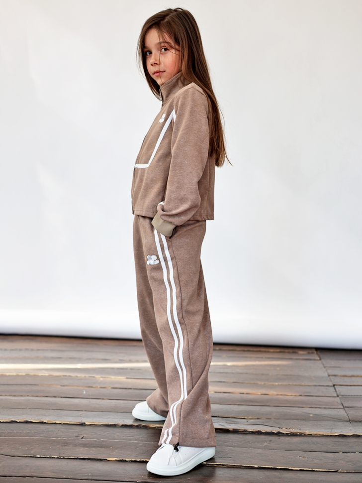 Спортивный костюм для девочки БУШОН SP221, цвет коричневый 