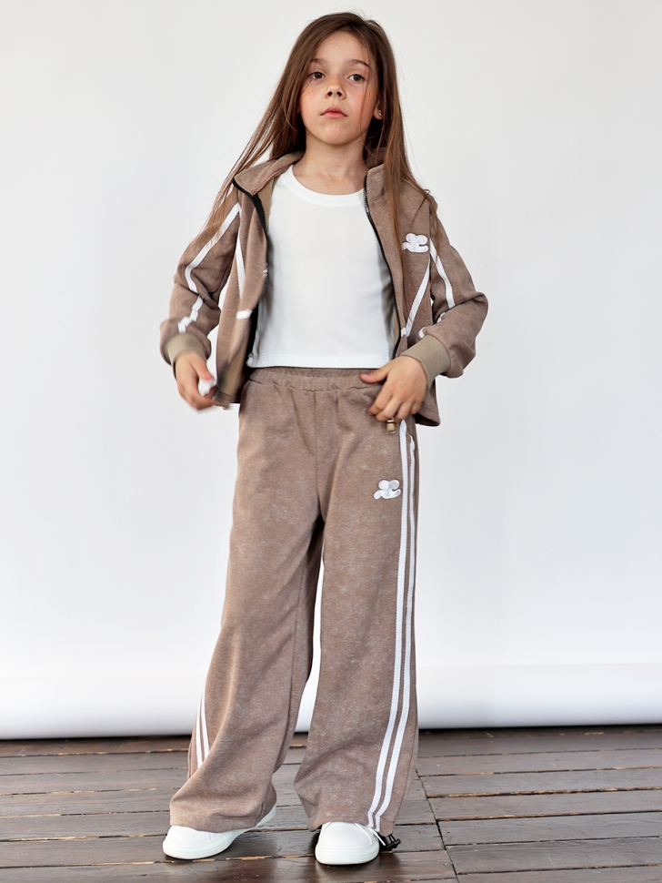 Спортивный костюм для девочки БУШОН SP221, цвет коричневый 