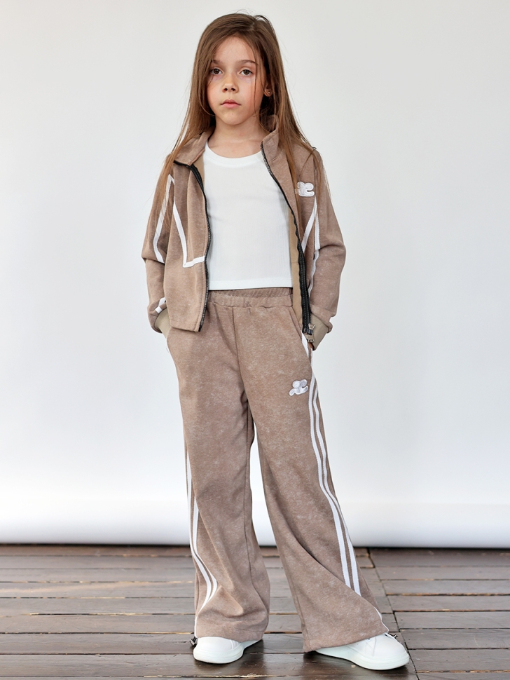 Спортивный костюм для девочки БУШОН SP221, цвет коричневый 