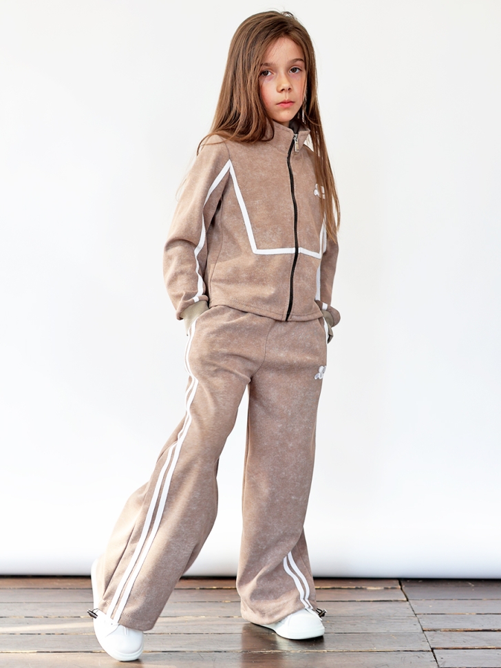 Спортивный костюм для девочки БУШОН SP221, цвет коричневый 
