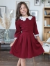 Платье для девочки школьное БУШОН SK11, цвет бордовый