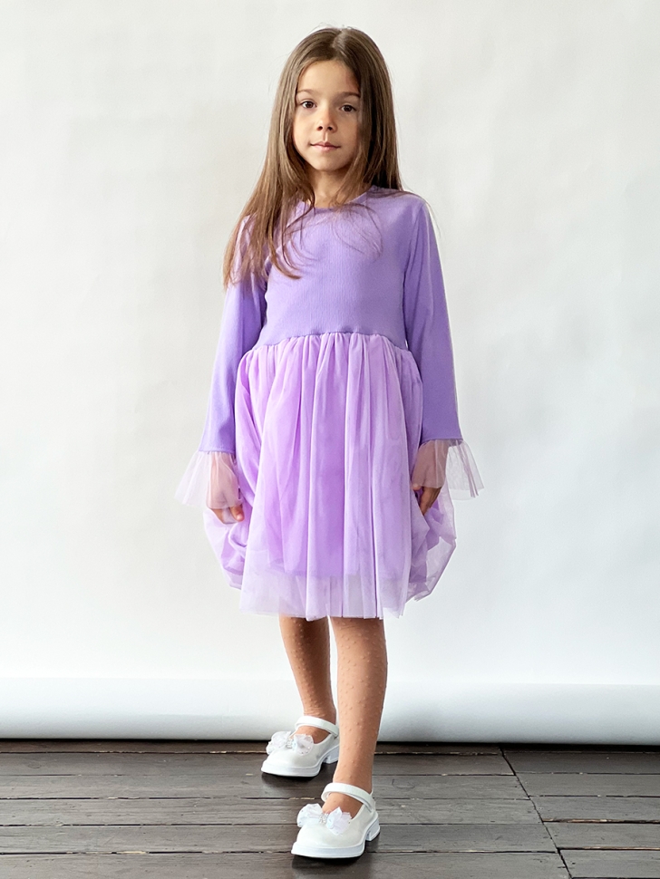 Платье для девочки нарядное БУШОН ST56, цвет сиреневый