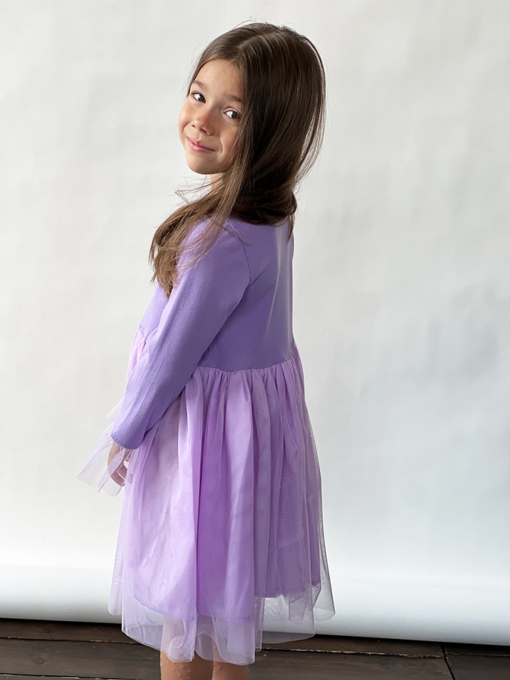 Платье для девочки нарядное БУШОН ST56, цвет сиреневый