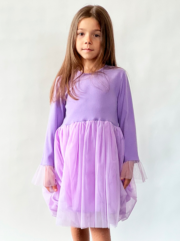 Платье для девочки нарядное БУШОН ST56, цвет сиреневый