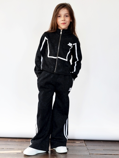 Спортивный костюм для девочки БУШОН SP221, цвет черный