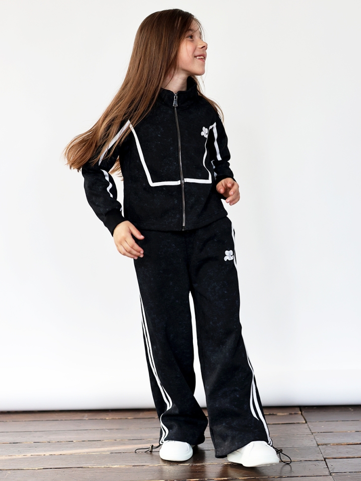 Спортивный костюм для девочки БУШОН SP221, цвет черный