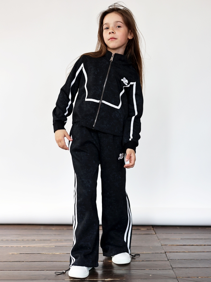 Спортивный костюм для девочки БУШОН SP221, цвет черный
