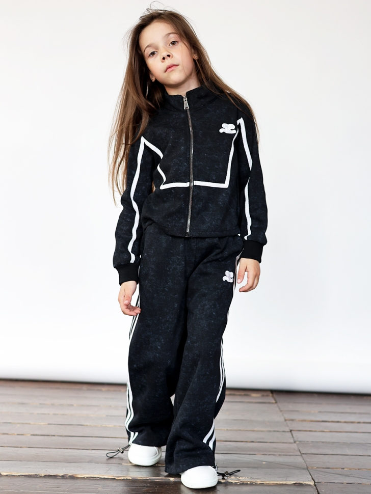 Спортивный костюм для девочки БУШОН SP221, цвет черный