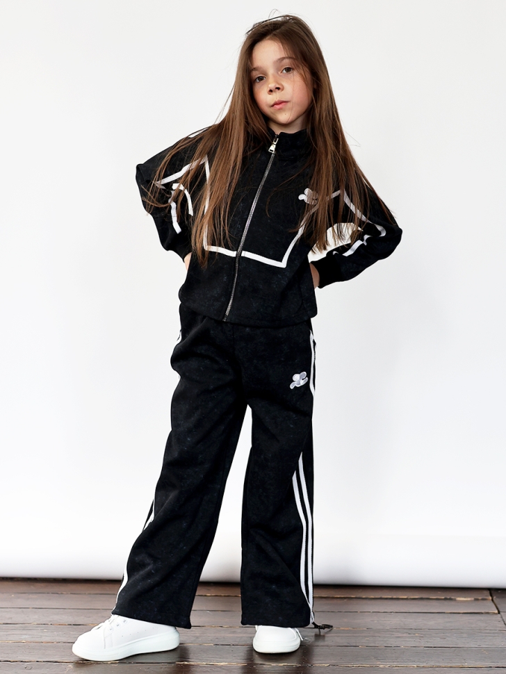 Спортивный костюм для девочки БУШОН SP221, цвет черный